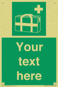 Custom sign safe condition Medical grab bag